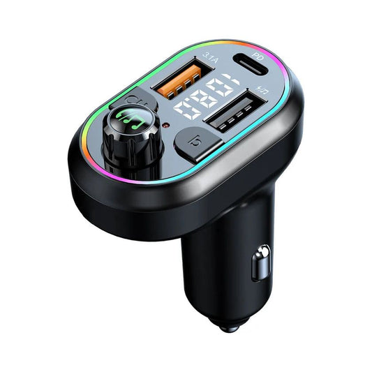 63W RGB Fast Car Charger with 3-in-1 Charging Cable