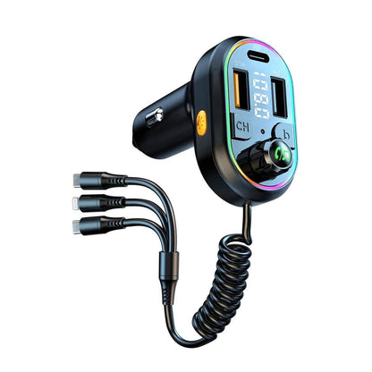 63W RGB Fast Car Charger with 3-in-1 Charging Cable
