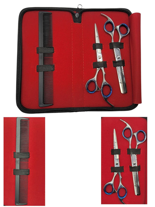 Barber Scissor Combo – 2 Scissors & 1 Comb | Hair Styling Essentials