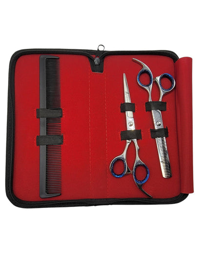 Barber Scissor Combo – 2 Scissors & 1 Comb | Hair Styling Essentials