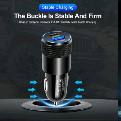 38W Car Charger – Fast Charging USB Power Adapter for All Devices